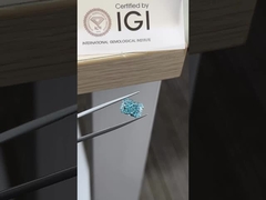 3.55ct Lab-Grown Diamond Radiant Cut HPHT Fancy Vivid Blue VS2 2EX N IGI ♪ LG626468348