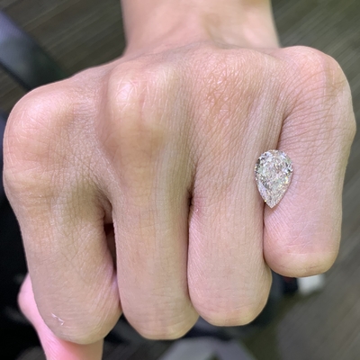 kaufen 2.36CT F VVS2 EX VG Birnenschnitt CVD Loose Laborgewachsene Diamanten online manufacture