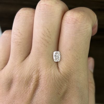 kaufen 0.7CT Laborgewachsener länglicher Kissenschnitt Diamant VS1 Klarheit E Farbe online manufacture
