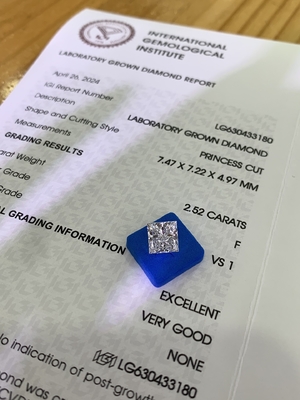 kaufen 2.52 Karat F Farbe VS1 Klarheit EX VG CVD Labor Diamanten online manufacture