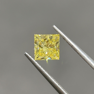 kaufen 1.06ct Labor Diamant Gelb Prinzessin Schnitt CVD Fancy Intensiv Gelb VVS2 2EX online manufacture