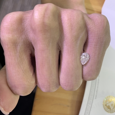 kaufen 1.26CT F Farbe VVS2 Klarheit 2EX Birnenform Labor produzierte Diamanten online manufacture