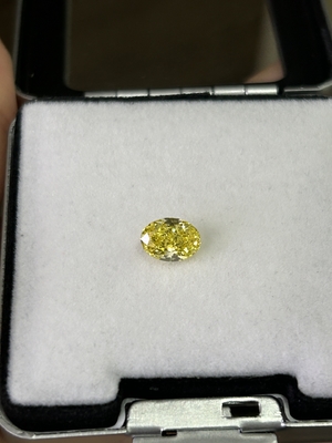 kaufen 1.37 Karat Oval geschnitten HPHT VS CVD Diamanten Fancy leuchtend gelb online manufacture