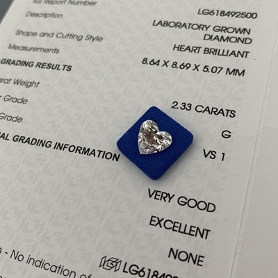 kaufen 2.33ct Laborgewachsener Diamant Herzgeschnitten CVD G VS1 2EX N IGI künstliche Diamanten online manufacture