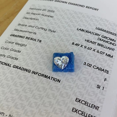 kaufen 3.02ct Laborgewachsene Herzförmige Diamant-CVD F SI1 2EX N IGI LG566326237 online manufacture