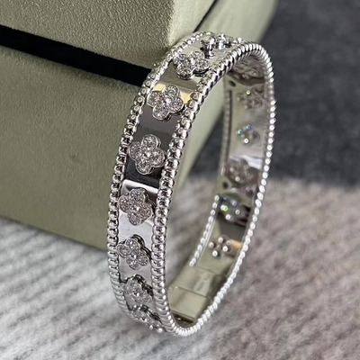 kaufen VAN PerleE Süßes Kleeblatt Armband 18k Massivgold Achat Armband online manufacture
