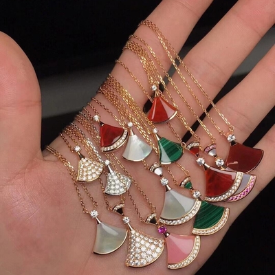 kaufen 18k Massivgold Röcke Halskette Agat Schmuck Replik Schmuck Diva's Traum Halskette online manufacture