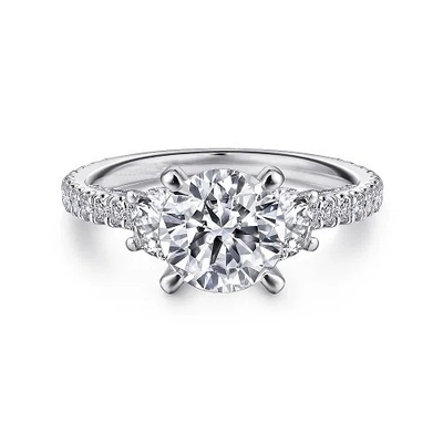 kaufen 18K 14K 10K Massivgold Individualschmuck 2 Karat Def Vvs Klarheit Cvd Oval Schnitt Labor gewachsener Diamant 3 Steinringe Fabrik online manufacture