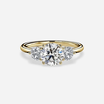 kaufen 3 Steinlabor-gewachsener Diamantring 1 bis 3ct 18K 14K 10K 9K PT online manufacture