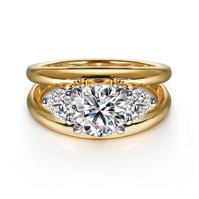 kaufen 3 Stein-CVD-Rundgeschnittenes Labor, Diamant-Platin-Ring OEM ODM online manufacture
