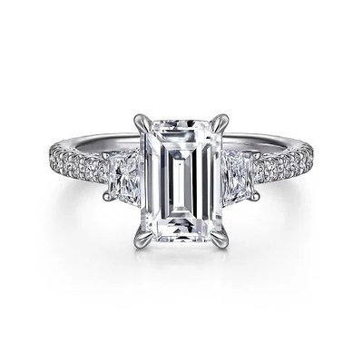 kaufen Labor Diamant Hochzeit Band VVS Klarheit HPHT Smaragd Schnitt Labor gewachsenen Diamant Ring online manufacture