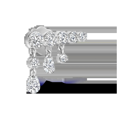kaufen 0.34 Karat Labor geschaffen Diamant Hoop Ohrringe VVS Klarheit HPHT Runder Schnitt online manufacture