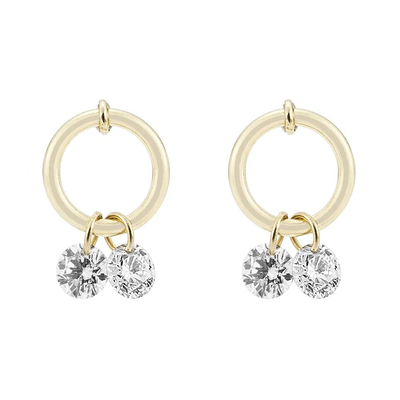 kaufen 0.2 Karat VVS Lab geschaffen Diamant Hoop Ohrringe Schmuck Typ Ringe Edelstein Form rund online manufacture
