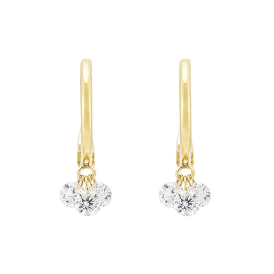 kaufen 0.4 Karat VVS HPHT Round Cut Lab geschaffen Diamant Hoop Ohrringe in Prong Setting online manufacture