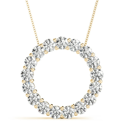 kaufen Klassischer Stil 18K 14K 10K Massivgold Klarheit CVD Rundgeschnittener Bezel Laborgewachsener Diamantkette online manufacture