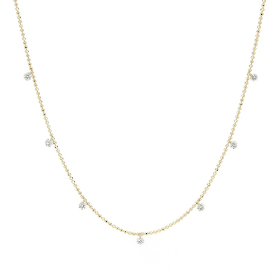 kaufen 18K 14K 10K Massivgold rund geschnittenen Bezel Halskette mit Lab-Grown Diamant CVD Klarheit online manufacture