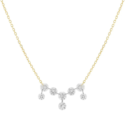 kaufen Halskette mit 18K 14K 10K Massivgold Klarheit CVD Runder Schnitt Bezel Laborgewachsener Diamant online manufacture