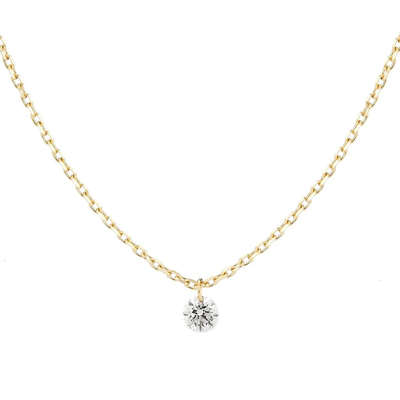kaufen Rundgeschnittener Bezel, Laborgewachsener Diamant-Halsband mit klassischem Stil 18K 14K 10K Massivgold online manufacture