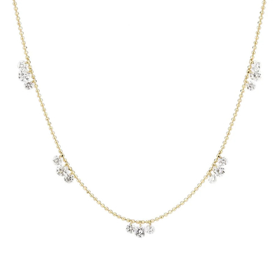 kaufen 18K 14K 10K Massivgold Klarheit CVD Runder Schnitt Bezel Labor gewachsener Diamantkette online manufacture