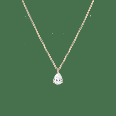 kaufen 18K 14K 10K Massivgold Klarheit CVD Birnenschnitt Bezel Labor gewachsener Diamantkette online manufacture