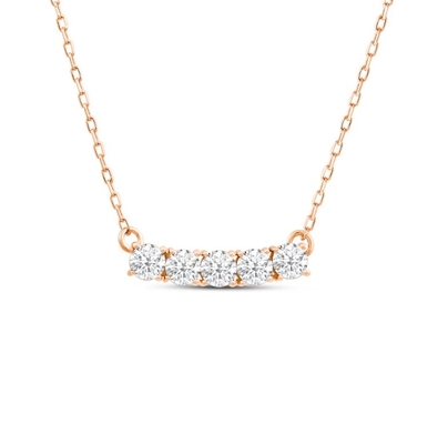 kaufen 18K 14K 10K Massivgold Klarheit CVD Runder Schnitt Bezel Labor gewachsener Diamantkette online manufacture