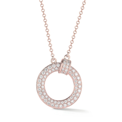 kaufen 18K 14K 10K Massivgold Klarheit CVD Runder Schnitt Bezel Labor gewachsener Diamantkette online manufacture