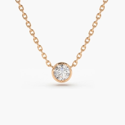kaufen Edelstein-Typ Laborgewachsener Diamant-Halsband 14K Massivgold Klarheit CVD Runder Schnitt online manufacture
