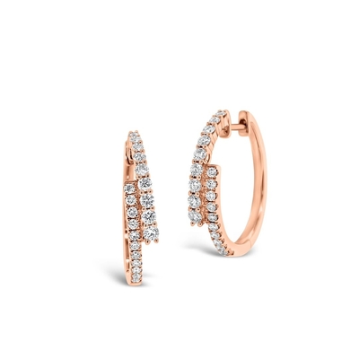 kaufen 0.28 Karat Labor-Schaffene Diamant Hoop Ohrringe VVS Klarheit HPHT Runder Schnitt online manufacture