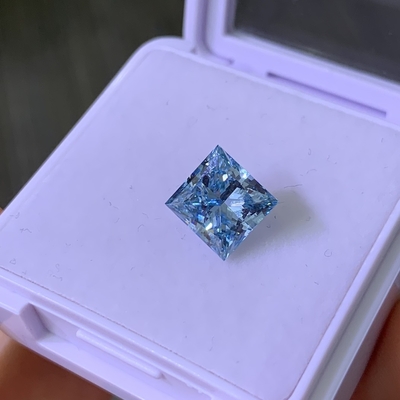 3.22CT Fantasie Intensivblau VS2 2EX CVD Labor gewachsen Diamant Prinzessin Schnitt