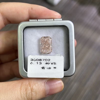 6.13 Karat Mann gemacht Pink Diamant Fancy Pink Loose Vs Diamanten Strahlend geschnitten