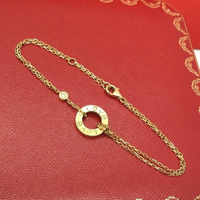 18 Karat Massivgold Armband GH Farbe VS Klarheit Größe 7 