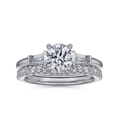 Gemstone Typ Labor Diamant Hochzeit Band VVS Klarheit HPHT Round Cut Labor gewachsener Diamant Ring