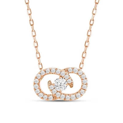 Laborgewachsene Diamantkette Schmuck Typ 18K 14K 10K Massivgold Klarheit CVD Runder Schnitt